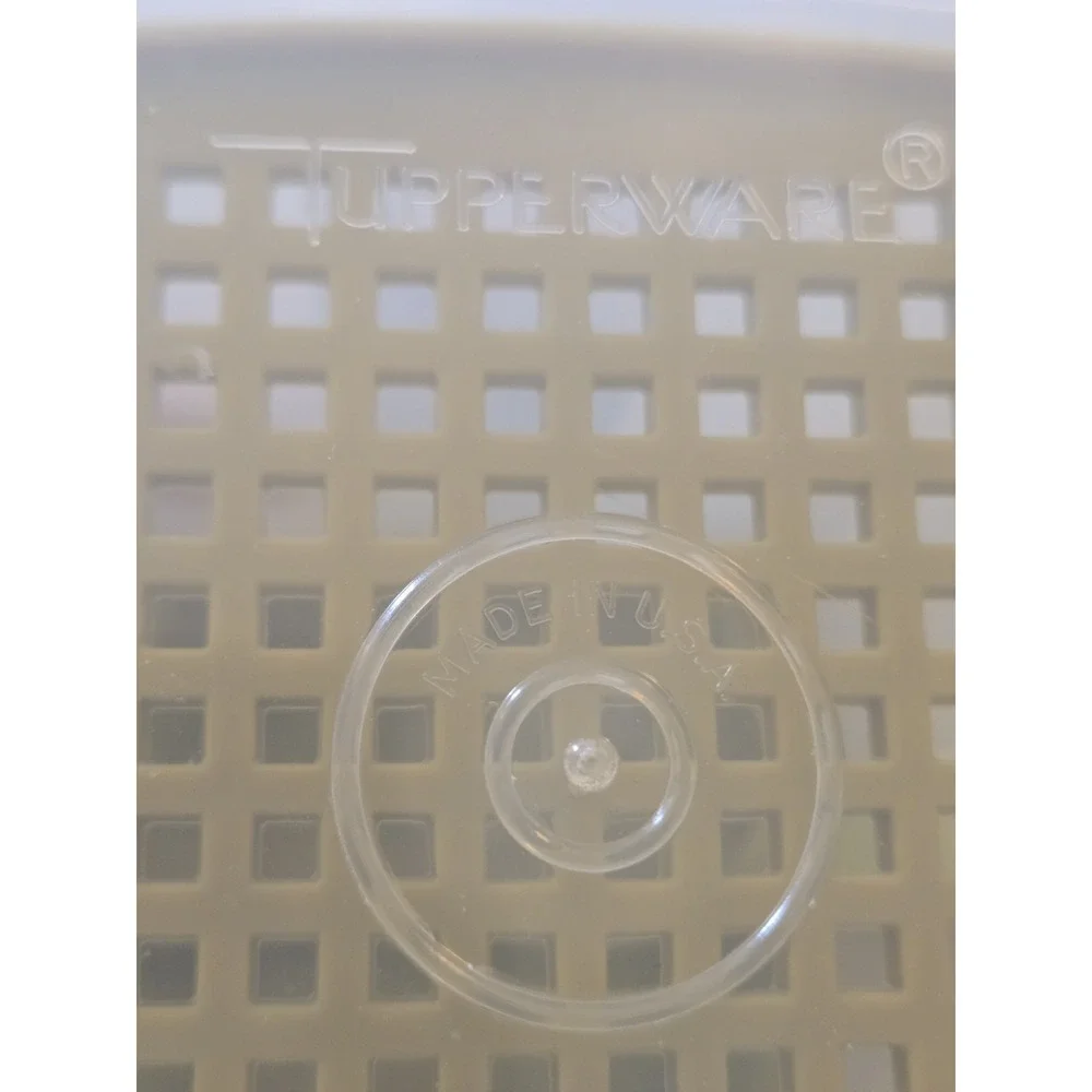 VTG 3 PC TUPPERWARE PICKLE KEEPER PICK A DELI AVOCADO GREEN LID & STRAINER EUC